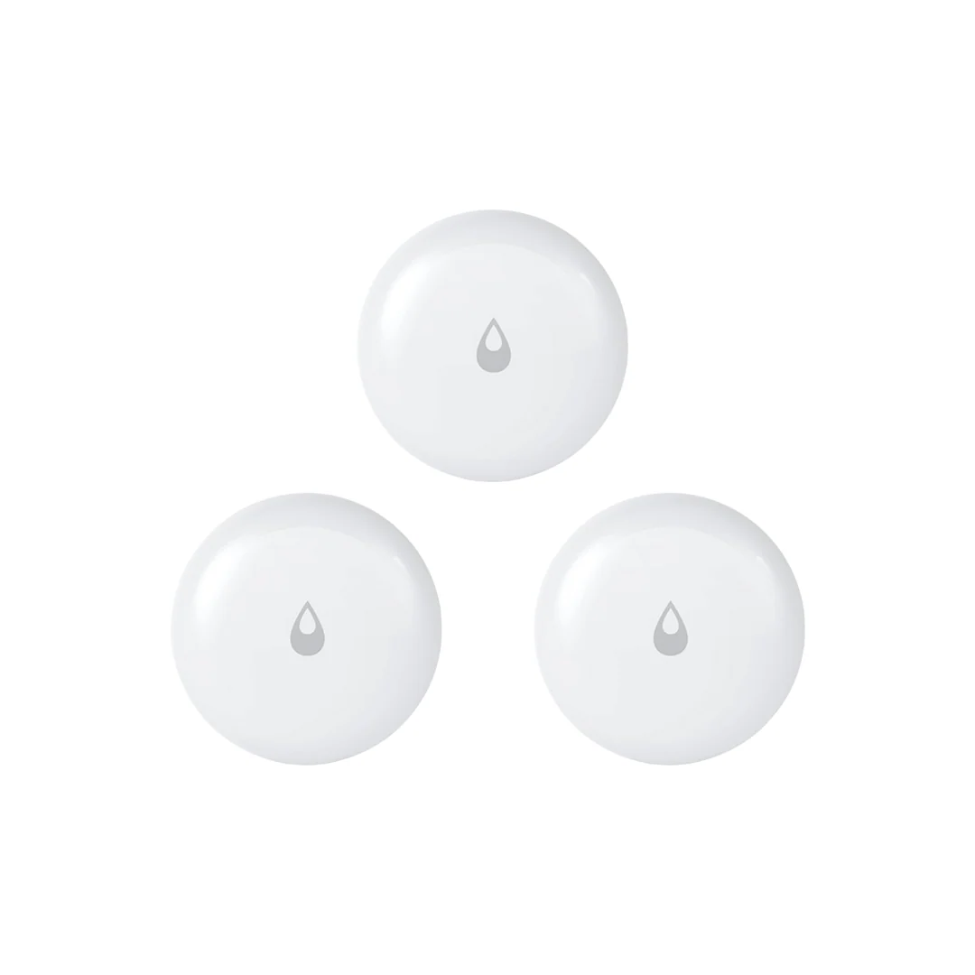 Water leak sensor installed near a hot water system